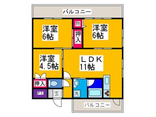 モズスクエアの物件間取画像